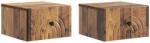 vidaXL Set 2 noptiere suspendate, lemn vechi, 33 x 34, 5 x 20 cm (898102)