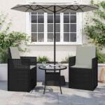 vidaXL Perne pentru sezut si spatar 2 pcs Gri deschis 47 x 45 x 2 cm GartenMobel Dekor (899976)