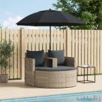 vidaXL Canapea de gradina 8 pcs Gri deschis si gri închis poliratan GartenMobel Dekor (42025901)