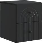 vidaXL Noptiera suspendata neagra cu 2 sertare, 33 x 34, 5 x 40 cm (898127)