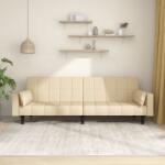 vidaXL Canapea extensibila cu 2 locuri, 2 perne, crem, textil GartenMobel Dekor (375836) Canapea