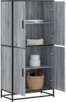 vidaXL Dulap nalt gri sonoma 68x35x139 cm lemn prelucrat GartenMobel Dekor (3300833) Comoda
