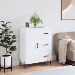 vidaXL Servanta, alb extralucios, 69, 5x34x90 cm, lemn compozit GartenMobel Dekor (827926) Comoda