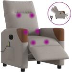 vidaXL Fotoliu electric de masaj rabatabil, gri taupe, textil GartenMobel Dekor (3324003)