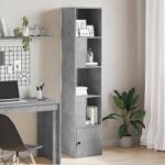 vidaXL Biblioteca, gri beton, 40x36x189 cm, lemn compozit GartenMobel Dekor (848244) Biblioteca