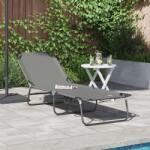 vidaXL Lounge pliabil portabil Gri din material Oxford 600D GartenMobel Dekor (42003143)