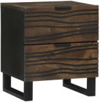 vidaXL Noptiera castan cu 2 sertare, 40 x 33 x 46 cm, stil rustic (4018006)
