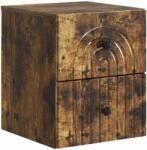 vidaXL Noptiera suspendata cu 2 sertare, stejar fumuriu, 33x34, 5x40 cm (898135)