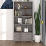 vidaXL Dulap înalt „HAMAR, gri deschis, lemn masiv de pin GartenMobel Dekor (3100937) Comoda