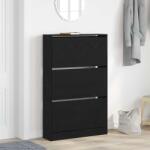 vidaXL Dulap pentru Incaltaminte Stejar negru 80 x 21 x 125.5 cm GartenMobel Dekor (869104) Pantofar