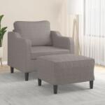 vidaXL Fotoliu canapea cu taburet, taupe, 60 cm, material textil GartenMobel Dekor (3201134) Canapea