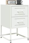 vidaXL Noptiere, 2 buc. , alb, 36x39x60, 5 cm, otel GartenMobel Dekor (846469)