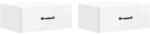 vidaXL Set 2 noptiere suspendate cu sertar, alb lucios, 49 x 34, 5 x 20 cm (898624)