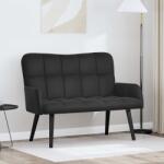 vidaXL Canapea cu doua locuri Negru 115 x 61 x 87 cm Catifea GartenMobel Dekor (42028945) Canapea