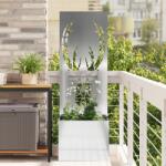 vidaXL Ghiveci de Gradina cu Panou Decorativ Argintiu 50 x 140 cm GartenMobel Dekor (876488)