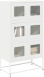 vidaXL Dulap înalt, alb, 68x39x123 cm, otel GartenMobel Dekor (853355) Comoda