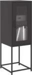 vidaXL Dulap, negru, 36x39x107 cm, otel laminat la rece GartenMobel Dekor (853398) Comoda