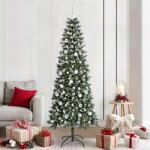 vidaXL Brad de Craciun artificial Verde 210 cm PVC si Plastic si Otel GartenMobel Dekor (3395837)