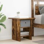 vidaXL Noptiera cu sertar Stejar fumuriu 41 x 40 x 45 cm Lemn compozit GartenMobel Dekor (8000444)