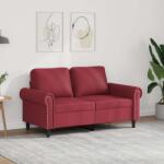 vidaXL Canapea cu 2 locuri, rosu vin, 120 cm, material textil GartenMobel Dekor (359502) Canapea