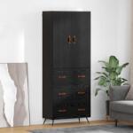 vidaXL Bufet Pe perete Stejar Negru 69, 5 x 34 x 180 cm Lemn compozit GartenMobel Dekor (3416236) Comoda