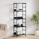 vidaXL Raft pentru carti Stejar Negru 50 x 33 x 153 cm Lemn compozit GartenMobel Dekor (882756) Biblioteca