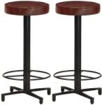 vidaXL Scaune de bar, 2 buc. , 66 cm, piele naturala GartenMobel Dekor (321968)