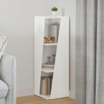 vidaXL Raft lateral Alb lucios 33 x 32 x 100, 5 cm Lemn compozit GartenMobel Dekor (892421) Biblioteca
