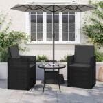 vidaXL Perne pentru sezut si spatar 2 pcs Antracit 47 x 45 x 2 cm GartenMobel Dekor (899974)
