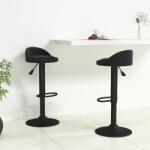 vidaXL Scaune de bar, 2 buc. , negru, catifea GartenMobel Dekor (333598)