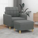 vidaXL Fotoliu canapea cu taburet, gri închis, 60 cm, textil GartenMobel Dekor (3200994) Canapea