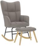 vidaXL Scaun balansoar cu taburet, gri taupe, material textil GartenMobel Dekor (4016806) Balansoar