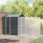 vidaXL Cusca pentru pasari Antracit 418 x 210 x 247 cm Otel Galvanizat GartenMobel Dekor (3325156)