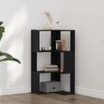 vidaXL Raft de colt Stejar negru 50 x 50 x 102 cm Lemn compozit GartenMobel Dekor (868050) Biblioteca