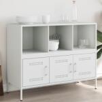 vidaXL Dulap, alb, 100, 5x39x79 cm, otel laminat la rece GartenMobel Dekor (843095) Comoda