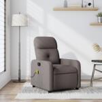 vidaXL Fotoliu de masaj rabatabil, gri taupe, material textil GartenMobel Dekor (374213)