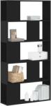 vidaXL Biblioteca cu 5 niveluri negru 80, 5x23, 5x162, 5cm lemn prelucrat GartenMobel Dekor (852772) Biblioteca