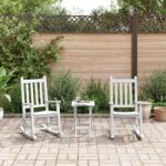 vidaXL Scaune balansoar pentru copii, 2 buc. , alb, lemn masiv plop GartenMobel Dekor (3281596) Balansoar