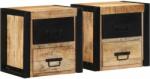 vidaXL Noptiere 2 buc 40x35x40 cm lemn masiv de mango GartenMobel Dekor (4015955)