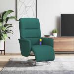 vidaXL Fotoliu masaj rabatabil cu suport picioare verde închis textil GartenMobel Dekor (356577)