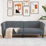 vidaXL Canapea cu 3 locuri, gri închis, material catifea GartenMobel Dekor (372586) Canapea