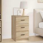 vidaXL Noptiera cu 3 sertare, stejar sonoma, 38 x 38 x 66 cm, lemn compozit (883376)