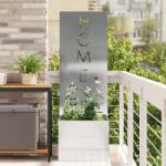 vidaXL Ghiveci de Gradina cu Panou Decorativ Argintiu 50 x 140 cm GartenMobel Dekor (876494)