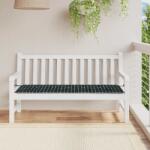 vidaXL Perna banca de gradina negru carouri 150x50x4 cm textil oxford GartenMobel Dekor (361158)