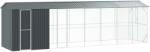 vidaXL Cusca pentru pasari Antracit 860 x 208 x 247 cm Otel Galvanizat GartenMobel Dekor (3325155)