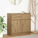 vidaXL Bufeta cu sertar Artisan Stejar 80x34x76 cm Lemn prelucrat GartenMobel Dekor (861543) Comoda