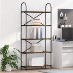 vidaXL Raft pentru carti Stejar afumat 80 x 30 x 183 cm Lemn compozit GartenMobel Dekor (879889) Biblioteca