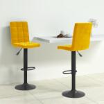 vidaXL Scaune de bar, 2 buc. , galben mustar, catifea GartenMobel Dekor (335770)