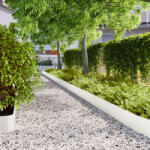 vidaXL Borduri de gazon 30 buc Alb 20x103 cm Otel laminat la rece GartenMobel Dekor (860161)