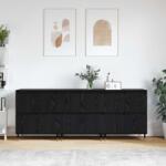 vidaXL Dulap de depozitare 3 pcs Stejar Negru 60 x 35 x 70 cm GartenMobel Dekor (3394511) Comoda
